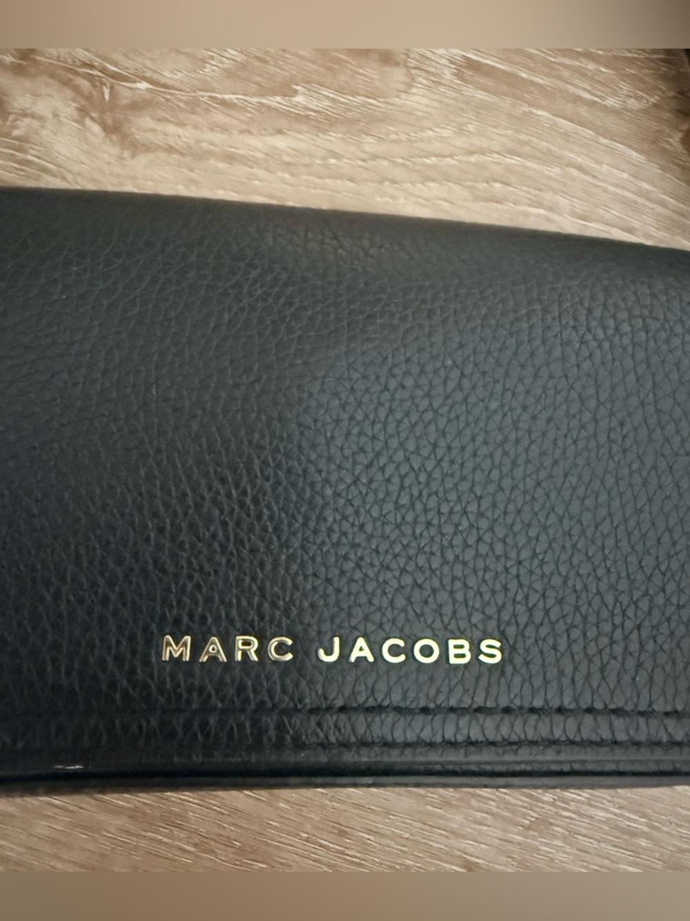 Marc Jacobs Black Pebbled Leather Phone Crossbody Bag Wallet - Picture 2 of 5